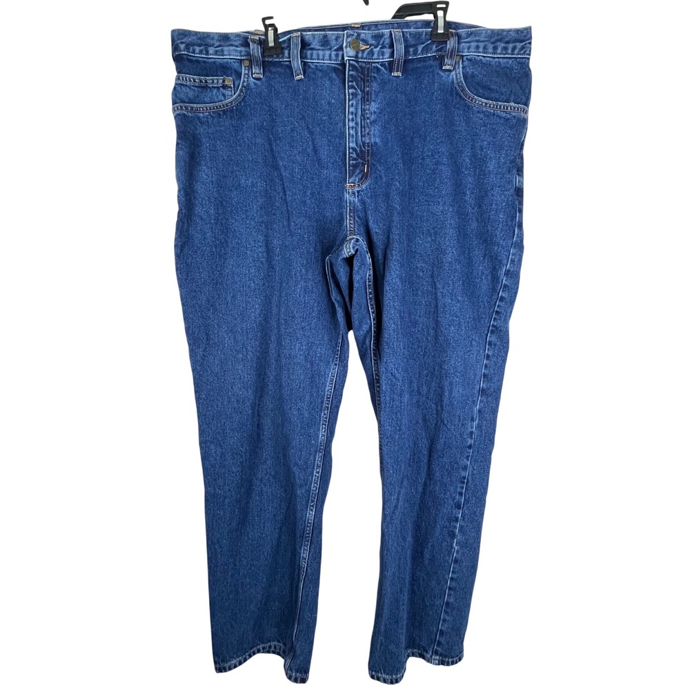 Carhartt Relaxed Fit Jeans Mens 44x32 Blue Denim Work Pants BD4943-M Spring 2024